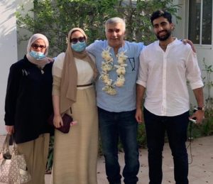Nabeel Rajab & his family