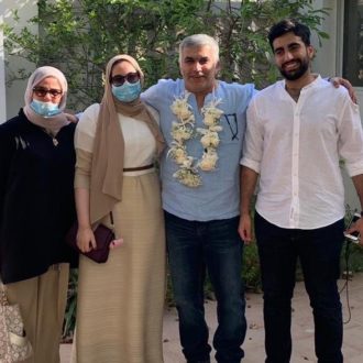 Nabeel Rajab & his family