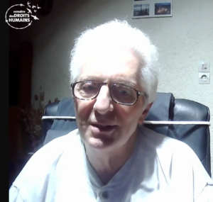 Panayote Dimitras in a video call